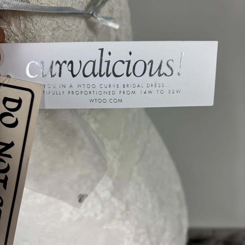 WTOO 19706 Curvalicious Ivory Oyster Lace Sweetheart Wedding Dress Size 8 NWT - Picture 8 of 14